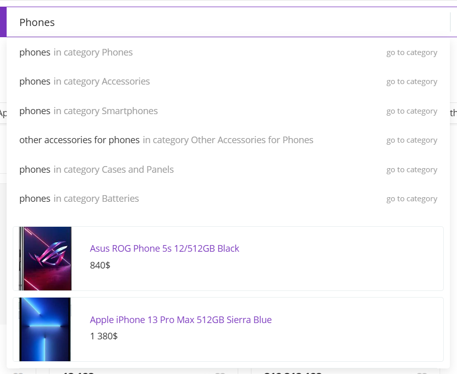 Поиск подсказок посредством Sphinx с активной настройкой наличия объявлений